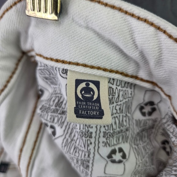 Wild Fable Highest Rise Denim Shorts Womens 4/27R White Cuffed Contrast Stitch - Picture 9 of 10